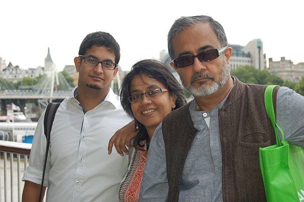 Anuradha Kapoor with her Husband and Son