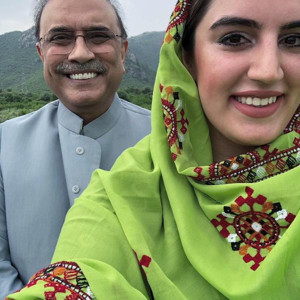 Bakhtawar Bhutto with her father, Asif Ali Zardari