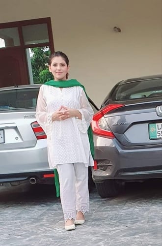 Dr. Fiza Khan with her cars
