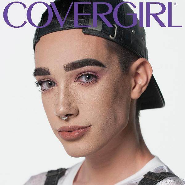 James Charles's photograph on CoverGirl