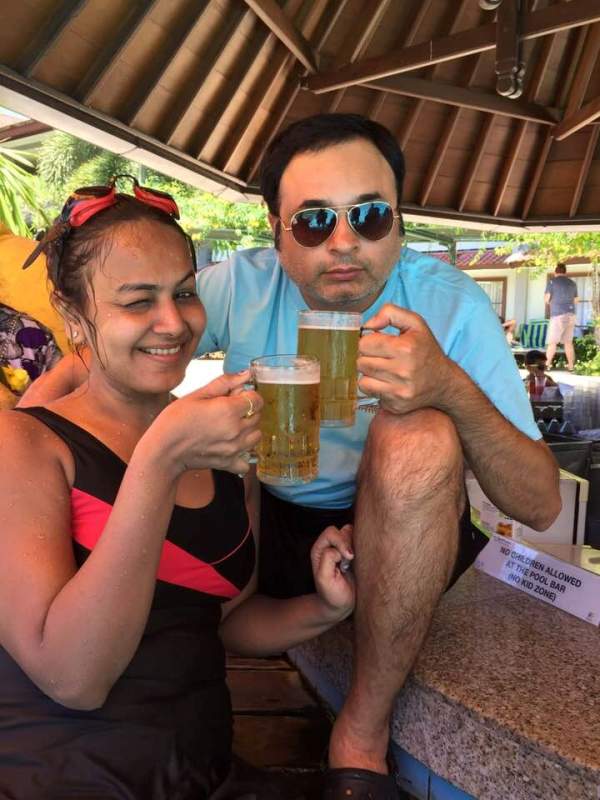 Jay Upadhyay drinking alcohol