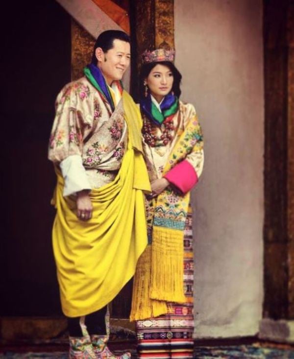 King Jigme Khesar with his wife Queen Jetsun Pema