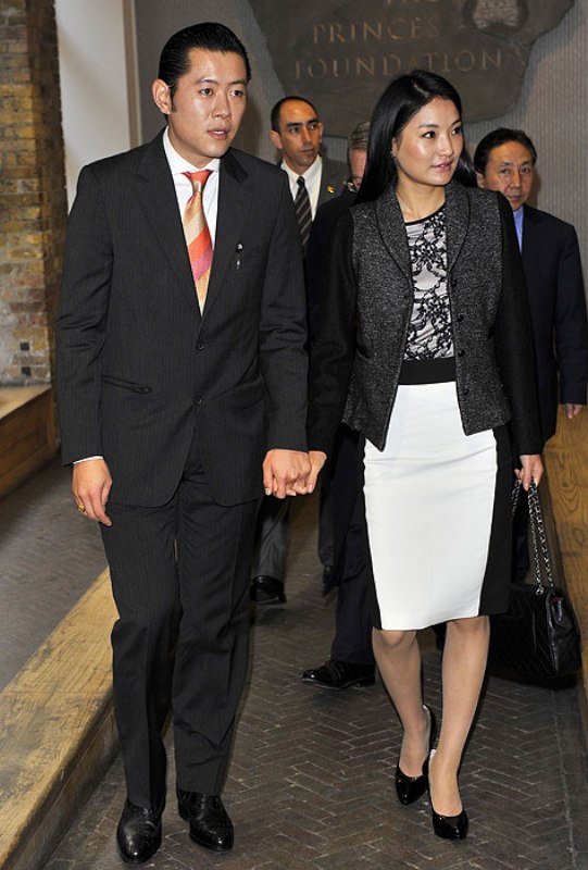 The King and the Queen of Bhutan during their royal visit to England in November 2011