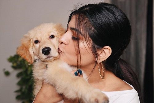 Kritika Khurana with her Pet Dog