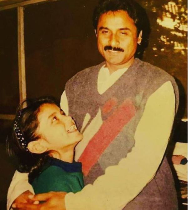 Nafisa's childhood picture with her father