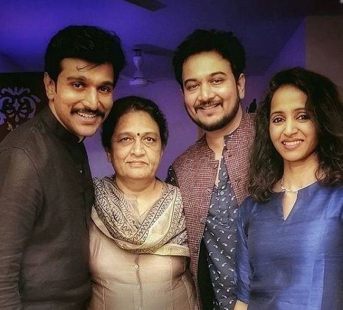Pratik Gandhi with his Mother, Brother, and Wife