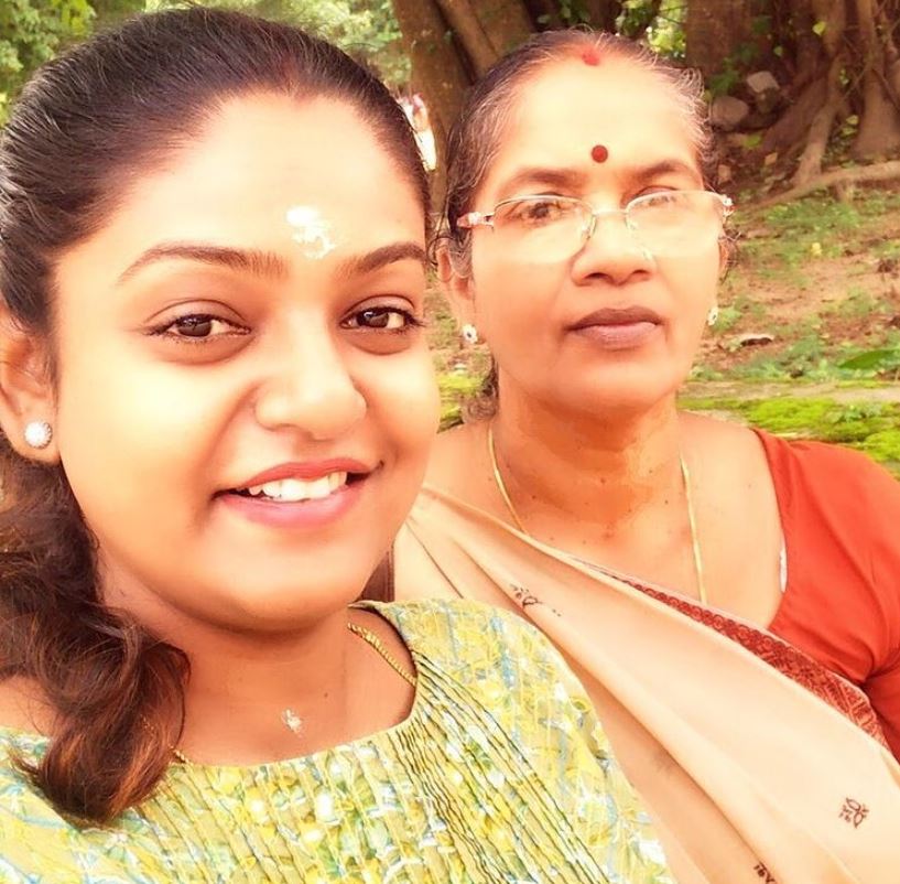 Premi Vishwanath with her mother