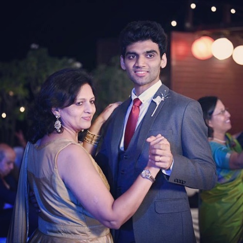 Salil Jamdar with his mother