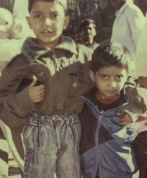 Sreenath Bhasi in childhood (Right)