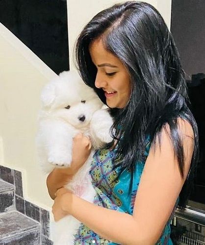 Vaishnavi Chaitanya with her Pet Dog