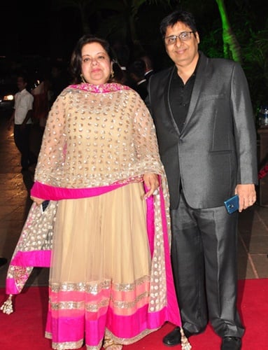 Vashu Bhagnani with his wife, Pooja Bhagnani