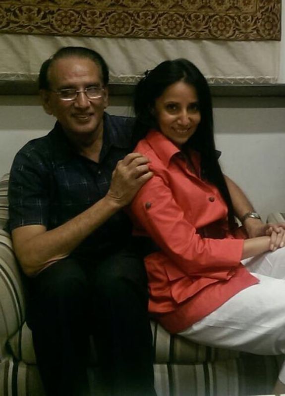 Anamika Khanna with her husband