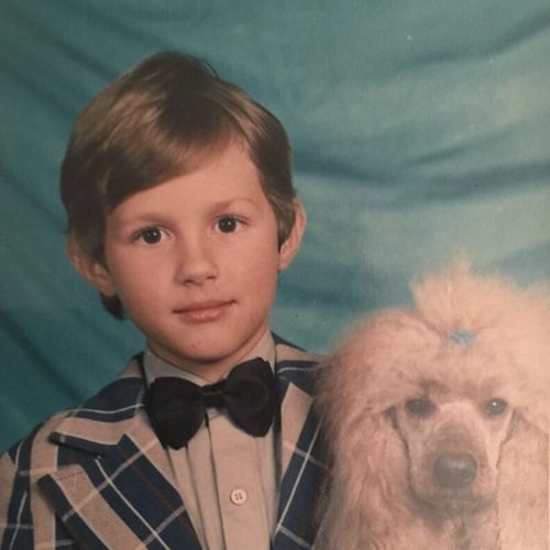 Childhood photograph of Pavel Durov