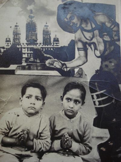 Childhood picture of Anoop Khanna and his sister