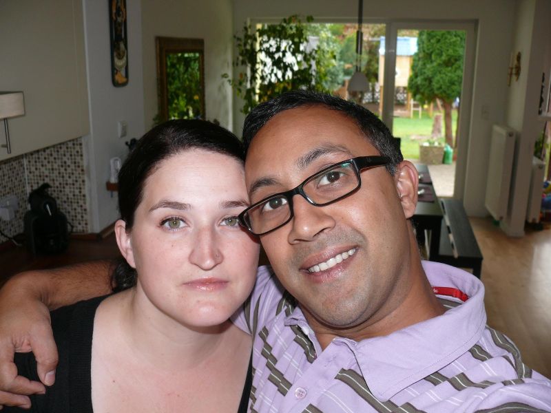 Daniel Bauer's brother Krishna Bauer with his wife