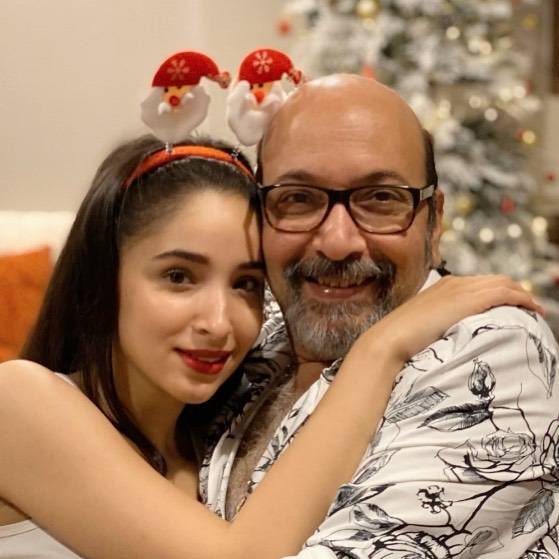 Mickey Contractor with his daughter Bianca Contractor