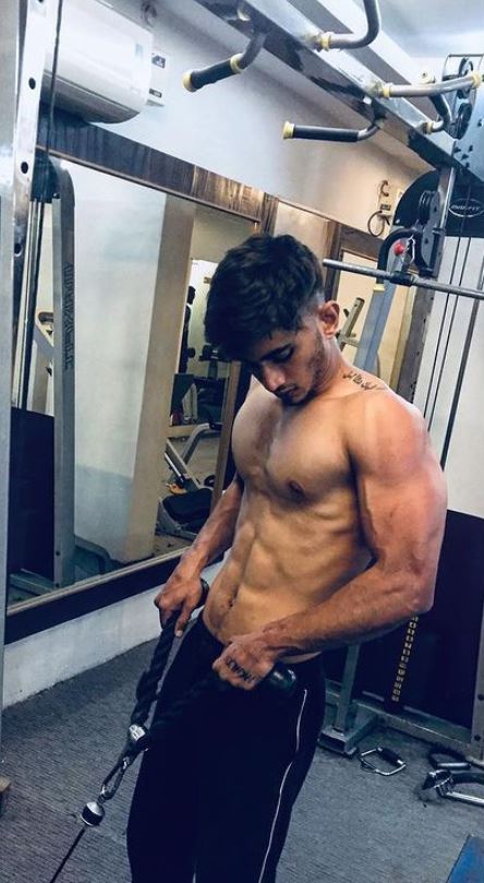 Salman Zaidi inside the gym
