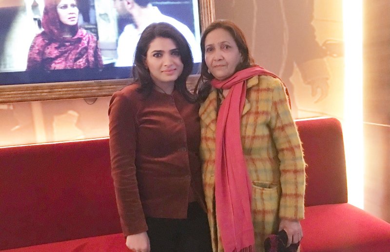Shahla Nigar with her mother