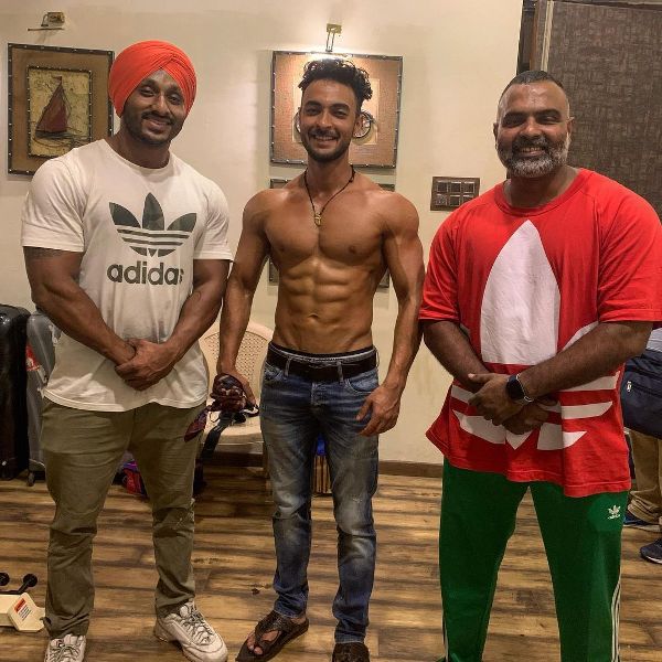 Aayush Sharma with his trainer Rajendra Dhole (on right)