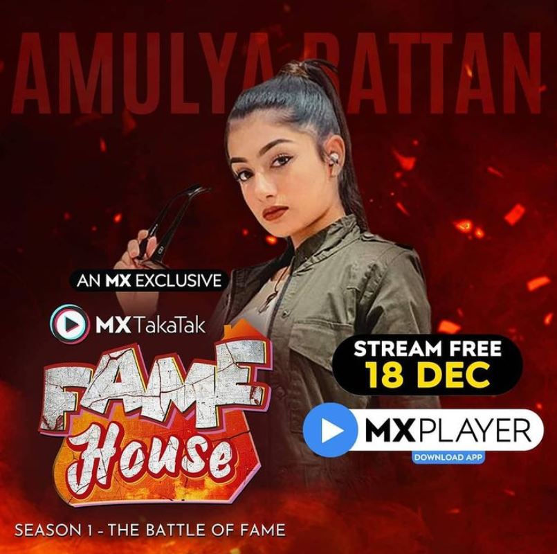 Amulya Rattan as a contestant of Fame House