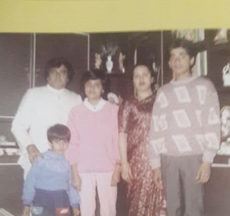 An old picture of Narendra Chanchal with his family