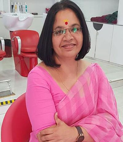 Bhagyalakshmi in her short hair