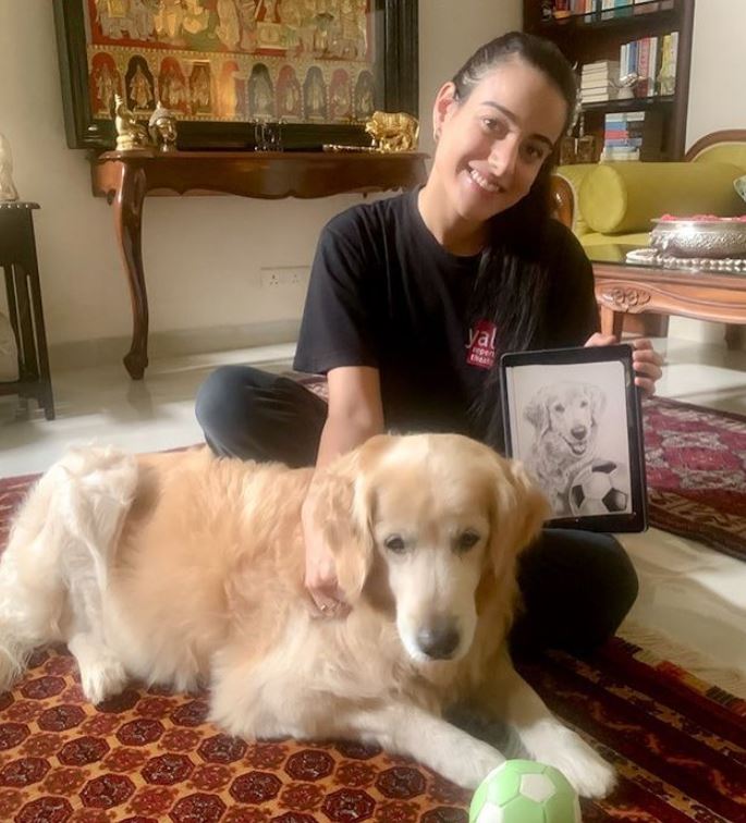 Ipsitaa Khullar with her pet dog