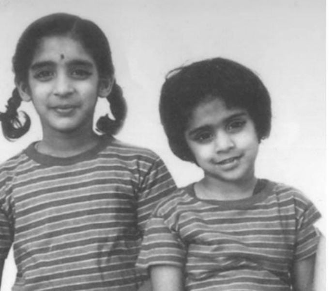 Jayshree Ullal childhood image with her sister