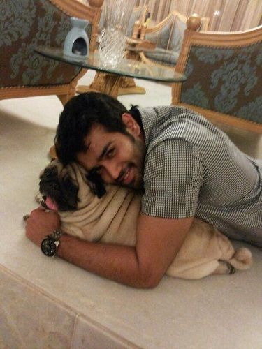 Karan Khanna with his pet dog