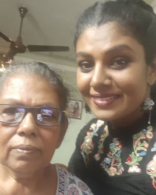 Lekshmi Jayan with her mother