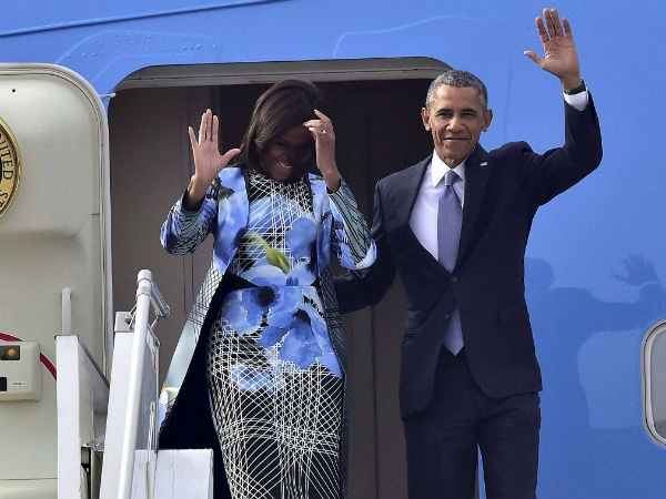Michelle Obama wearing a dress of Bibhu Mohapatra from his spring 2015 collection