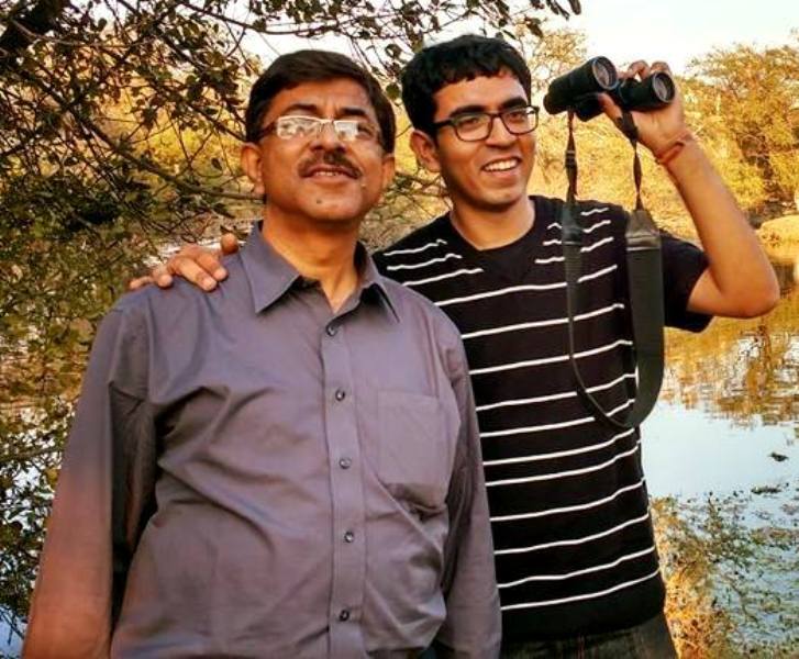 Pranjal Kamra with his father