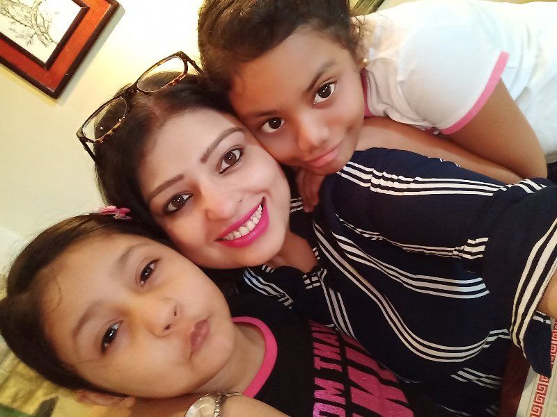 Priyanka Tibrewal with her daughters