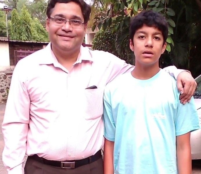 Saket Gokhale with his father