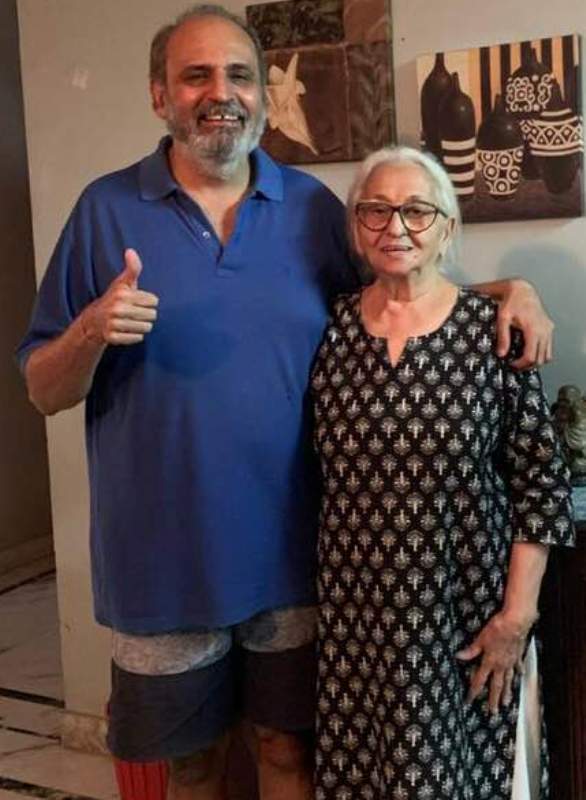 Sanjiv Bhasin with his mother