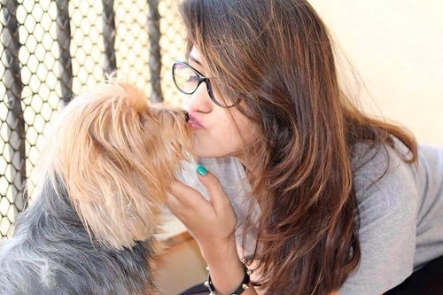 Shivani Patil and her pet dog