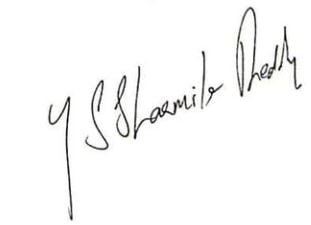 Y. S. Sharmila's signature
