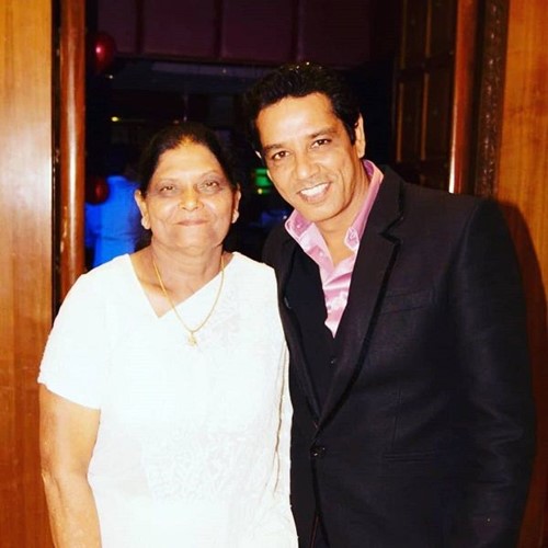 Anup Soni with his mother