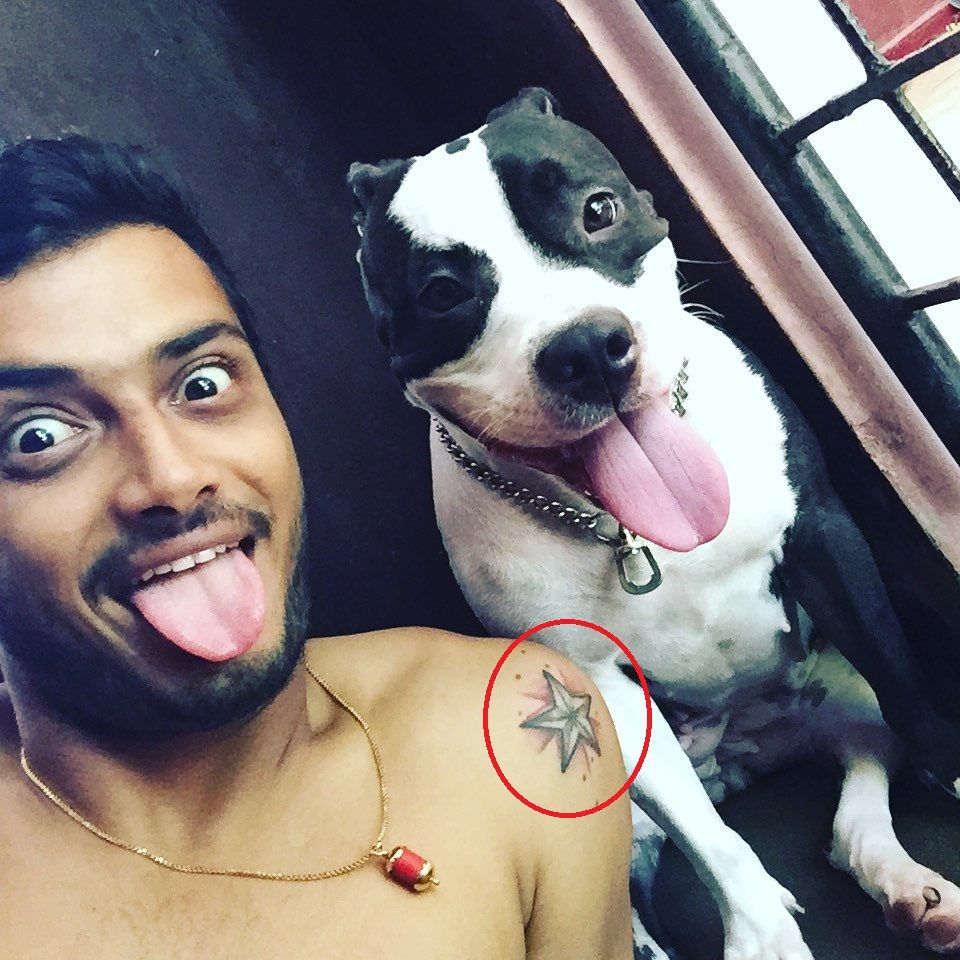 Aravind KP star tattoo