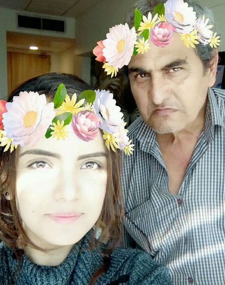 Azma Fallah with her father