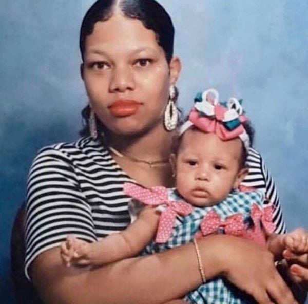 Childhood picture of Megan Thee Stallion with her mother