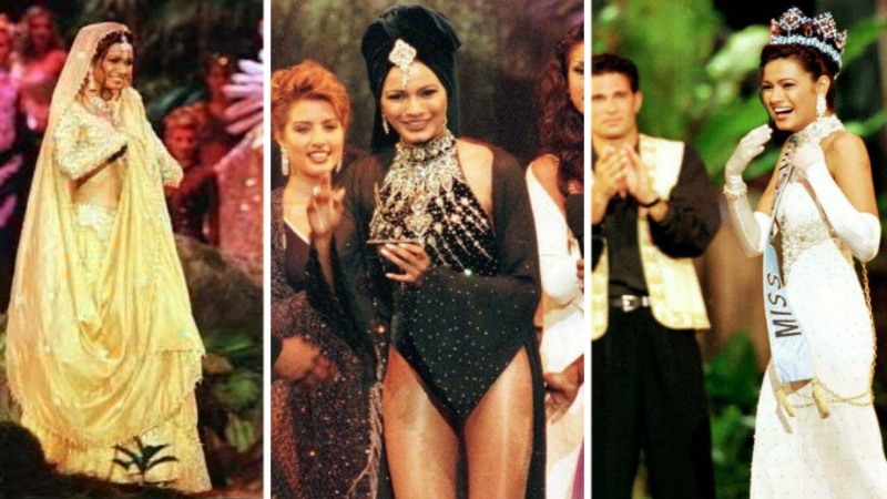 Diana Hayden during Miss World 1997