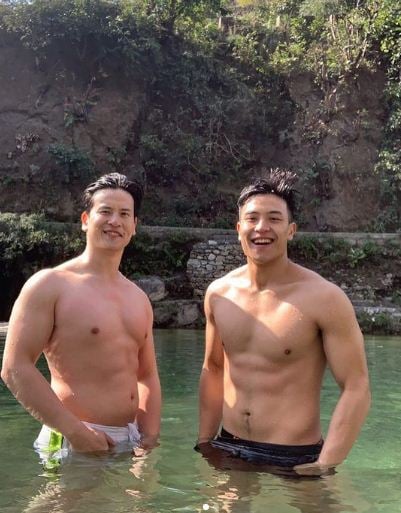 Gary Lu with his brother