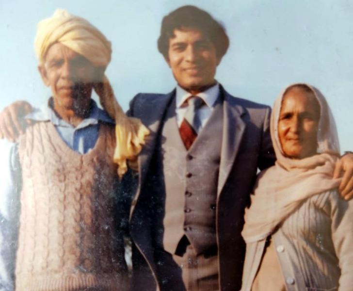 Jay Chaudhry with his parents