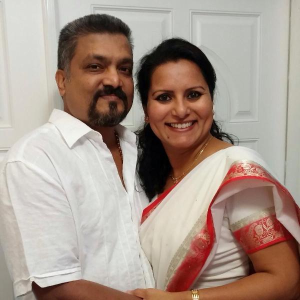 Maju Varghese's sister and brother-in-law