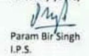 Param Bir Singh's signature