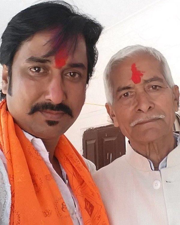 Sanjay Pandey with his Father- Indradev Pandey