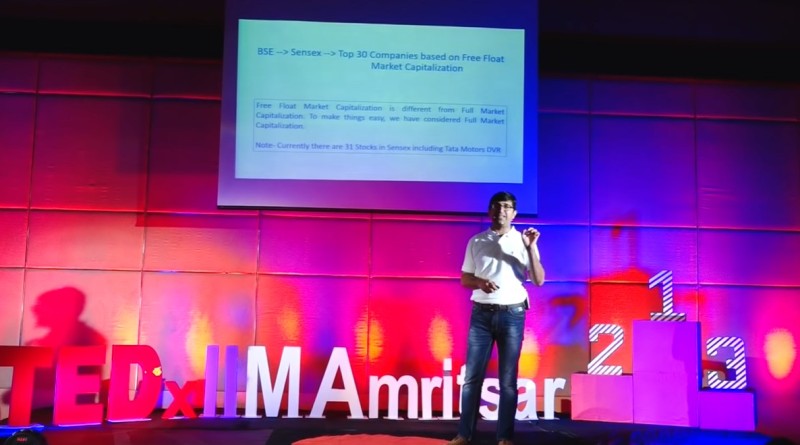 Varun Malhotra giving his TEDx speech