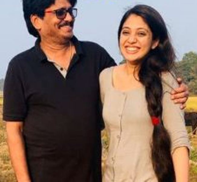 Veena with her father
