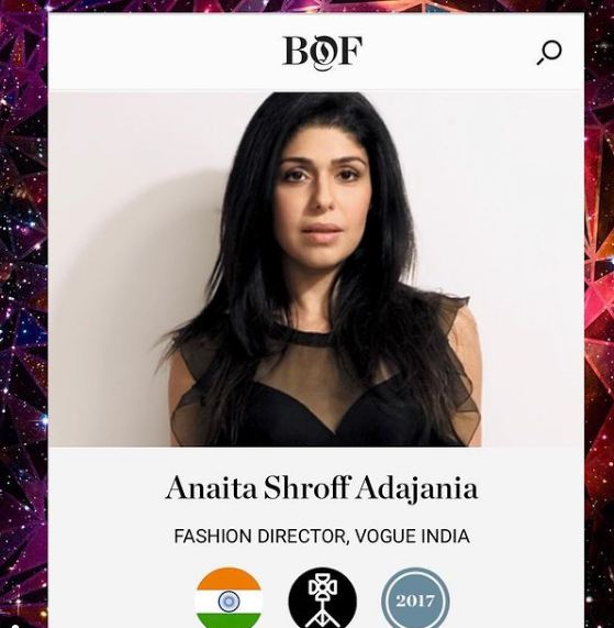 Anaita Shroff Adjania as a fashion director of Vogue